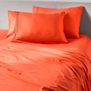 🆕PeachSkinSheets 1500tc Soft Hot Coral Deep Pocket Sheet Set Size FULL